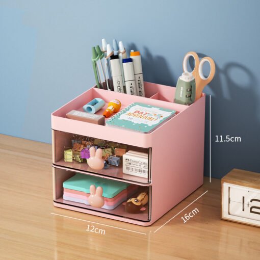 Multi-Tier Desk Organizer with Clear Drawers - Image 5